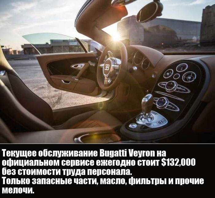 Деякі цифри щодо вартості обслуговування гіперкара Bugatti Veyron (6 фото)