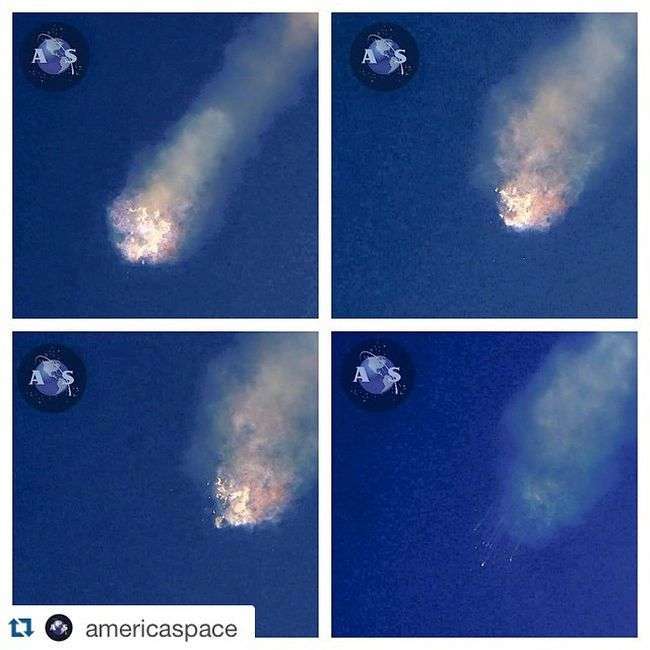 Ракета Falcon 9 вибухнула через 2 хвилини після старту (9 фото + відео)