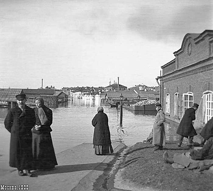 Сильна повінь у Москві 1908-го року (48 фото)