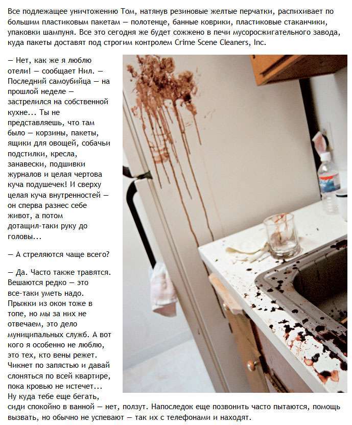 Як прибирають приміщення після скоєння вбивств і самогубств (11 фото)