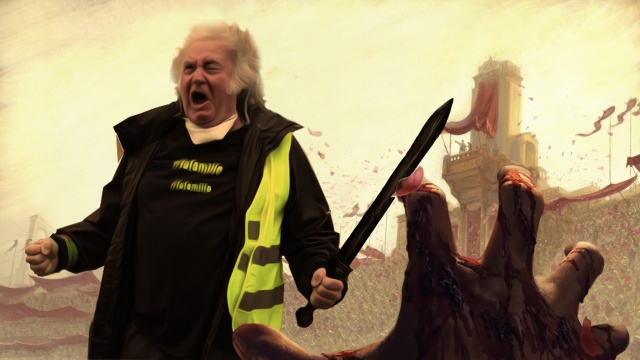 Фотожабы»орущий мужчина с протестов жёлтых жилетов во Франции» юмор, приколы,, Юмор