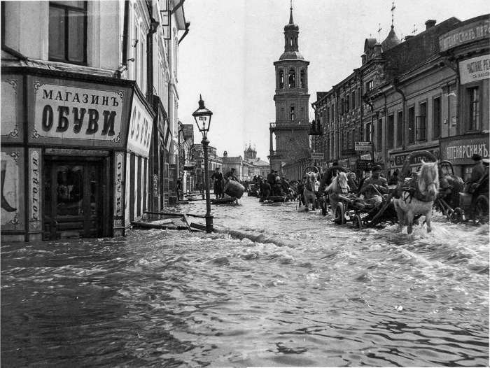 Сильна повінь у Москві 1908-го року (48 фото)