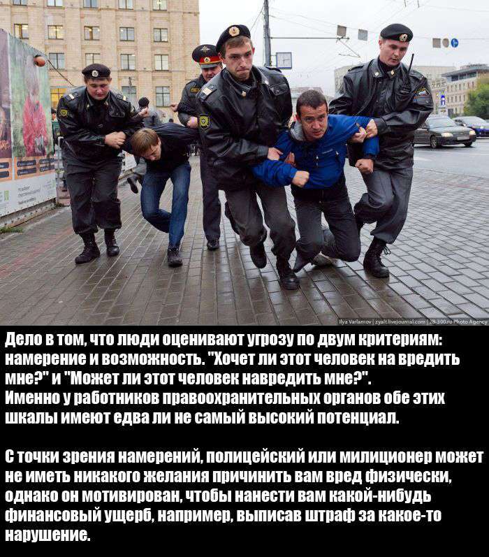 Ось чому нам властиво відчувати страх при вигляді поліцейських (2 фото)