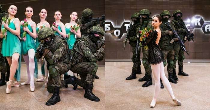 Уральские военные устроили фотосессию с балеринами   Интересное