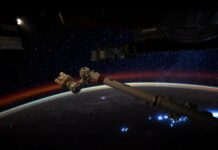 Uma vista de cima: astronauta captura chuva de meteoros Lyrid da ISS